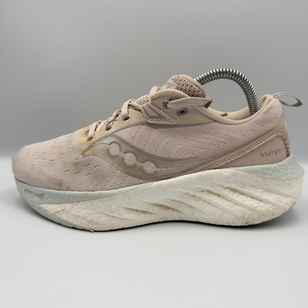 Saucony Triumph 22 Women Size 7.5 Running Shoes PWRRUNPB Cushion Pink Neutral - Picture 3 of 10